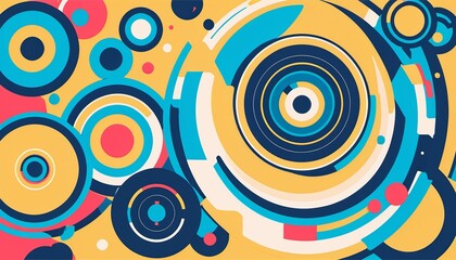 Poster - Abstract Background in Yellow: Modern Flat Style Vector