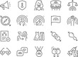 LGBTQi+ Pride icon set. It included LGBTQ, gender, gender expression, transgender, and more icons. Editable Vector Stroke.