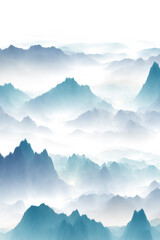 Canvas Print - mountains and clouds