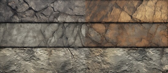 Wall Mural - The stone wall showcases a variety of colors and textures, ranging from rough and rugged to smooth and polished. Each stone contributes to the unique appearance of the wall, creating a visually