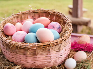 Easter Eggs Colorful Background