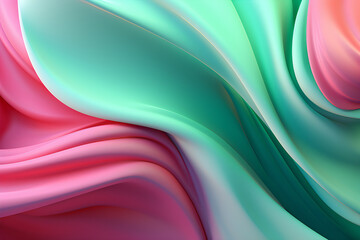 Fototapete - 3d illustration of  design  abstract wave. Voice recognition, equalizer, audio recorder ,  generated by AI. 3D illustration