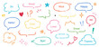 Crayon frame pastel chalk background cute bubble handwriting japan speech set. Pastel crayon frame background chalk title comic box pencil element color. Vector illustration
