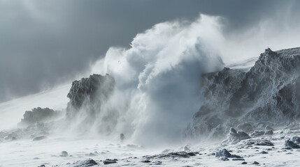  Snowfall Descending. Generative AI.