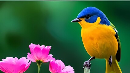 bird on a flower