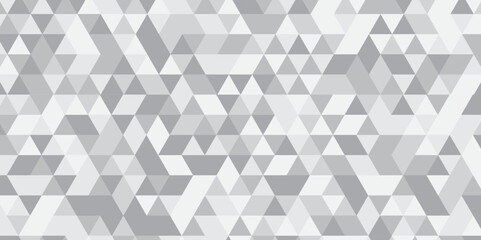 Seamless geometric pattern square shapes low polygon backdrop background. Abstract geometric wall tile and metal cube background triangle wallpaper. Gray and white polygonal background.