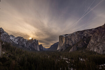 Canvas Print - sunset in the mountains