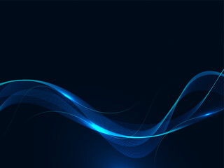 Wall Mural - abstract elegant glossy flowing line background
