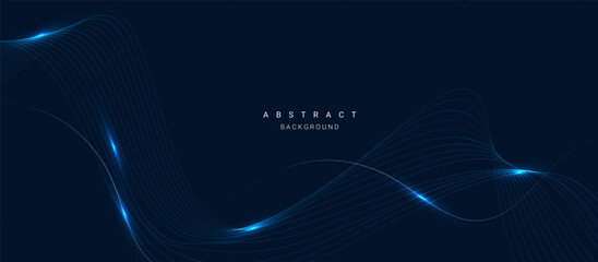 Wall Mural - abstract elegant glossy flowing line background