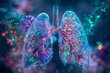 Frosted Lungs A Colorful Exploration of the Respiratory System Generative AI
