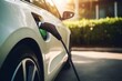 EV charging station for electric car in concept of green energy 