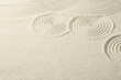 © New Africa - Zen rock garden. Circle patterns on beige sand