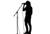 Fototapeta  - silhouette of a singer