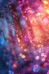 Closeup shot of colorful bokeh lights