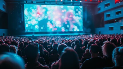 the conference hall or seminar meeting with large media screen