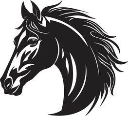 Wall Mural - horse head vector illustration