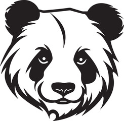 Sticker - panda head vector illustration