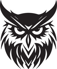 Wall Mural - owl head vector illustration