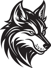 Sticker - wolf head icon illustration