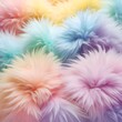 soft colorful pastel feathers in fluffy background