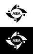 ABA logo. A B A design. White ABA letter. ABA, A B A letter logo design. Initial letter ABA letter logo set, linked circle uppercase monogram logo. A B A letter logo vector design