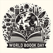 © Alivio Arts - World Book Day Silhouette Vector Illustration