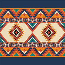 Seamless Navajo And Aztec Mexican Native Tribal Fabric Pattern. Geomatics Pattern
