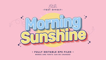 Editable Morning Sunshine Text Effect.typhography Logo