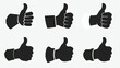thumbs up icon isolated sign symbol vector  high
