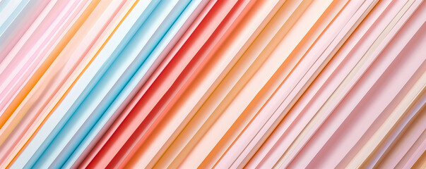 Poster - abstract paper backgrounds made from strips of paper in Rainbow colors