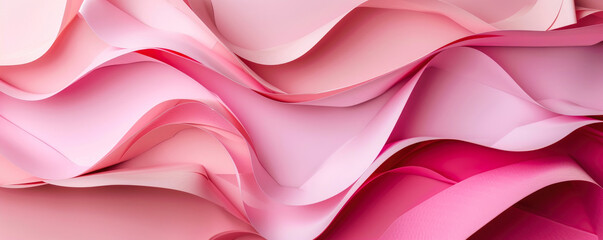 Poster - abstract paper background made of paper strips in pink color