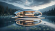 Futuristic Eco-Friendly Architecture Concept on Serene Lake