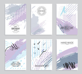 Poster - vector watercolor abstract art background . Abstract design with doodles and various shapes. modern art isolated vector graphic. minimalistic geometric frames hand painted, vector illustration