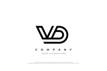 Initial Letter VD Logo Design