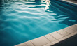 Swimming pool with sun reflections on the water. Abstract background.