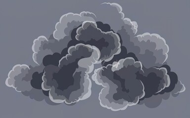 Smoke. Realistic Smoke Fog. Design element. White fog or smoke on dark copy space background.