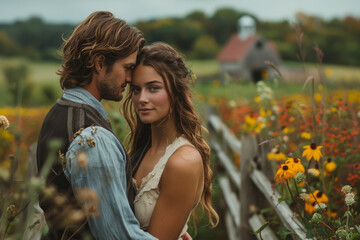 Canvas Print - a couple in the field