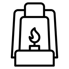 Wall Mural - Camping Lamp icon vector image. Can be used for Lighting.