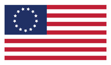 Betsy Ross National Flag. Freedom Nation Flag.