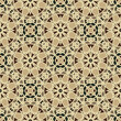 Bright color abstract geometric mandala pattern in beige gray brown  white, vector seamless