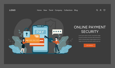Poster - illustrates robust cyber protection measures during financial transactions to ensure consumer trust