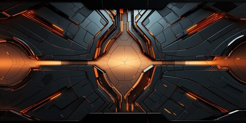 Poster - Scifi design external panels abstract. light color. illustration. Space station, spaceship, or starship Sci-fi style futuristic facility. surface abstract design.