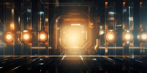 Poster - Scifi external panels abstract.