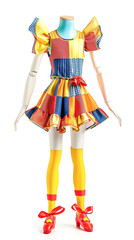 Wall Mural - A children's clothing mannequin dressed in playful and vibrant attire