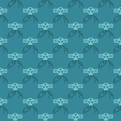 Poster - Satellite with Nuclear Weapon vector linear seamless pattern
