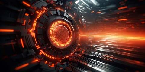 Poster - 3D Abstract Modern Technology Background