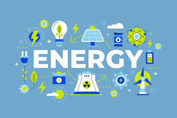 Wall Mural - Energy background in flat design