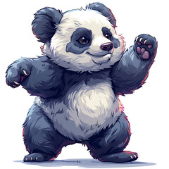 Wall Mural - Cute Panda Clipart