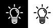 © FistaPrayudha - Idea icon. Business icon. Tool icon. CEO icon. Black icon. Black line icon. Silhouette.