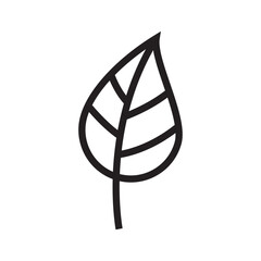  leaf simple line icon vector illustration